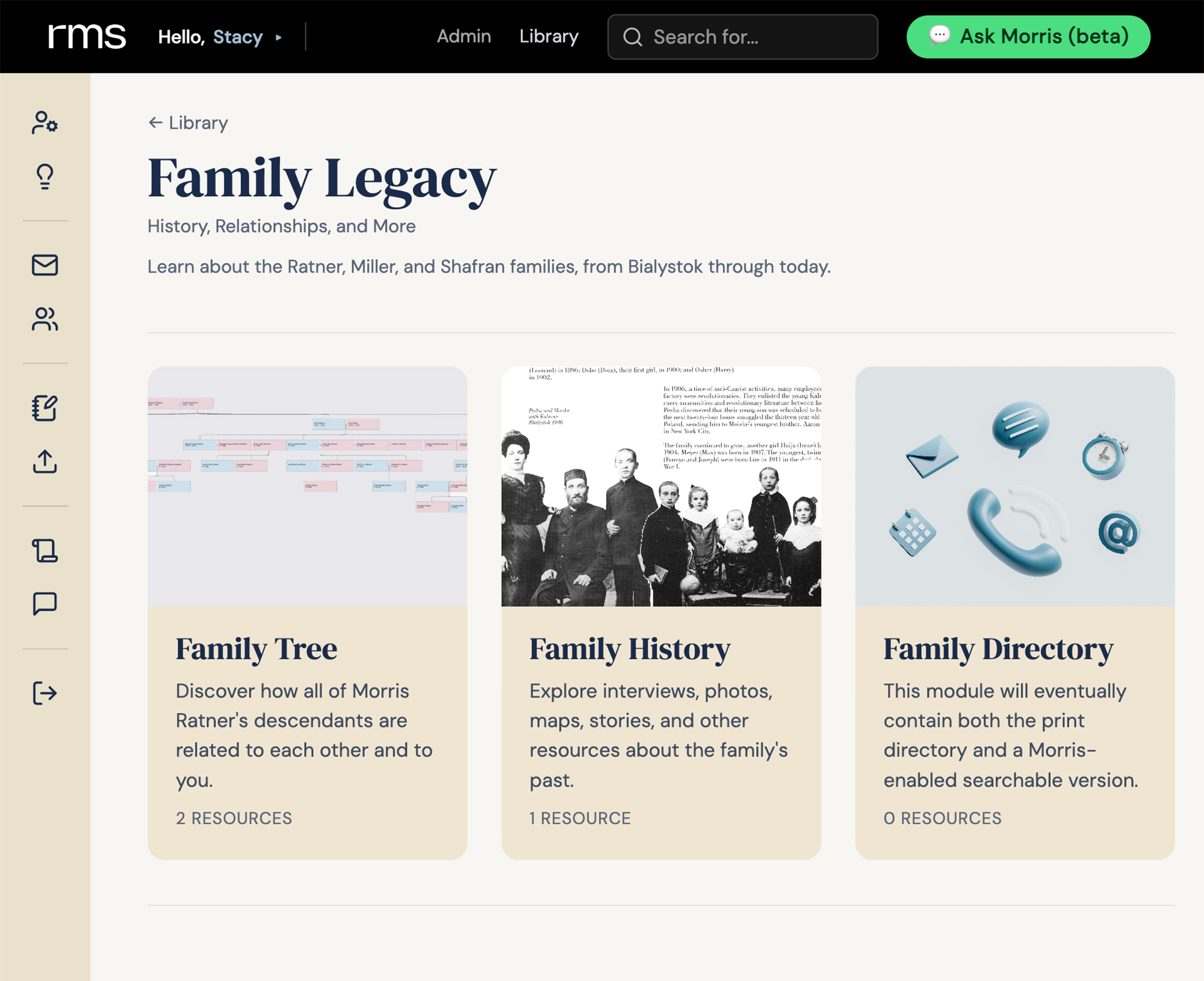 The Family Legacy module
