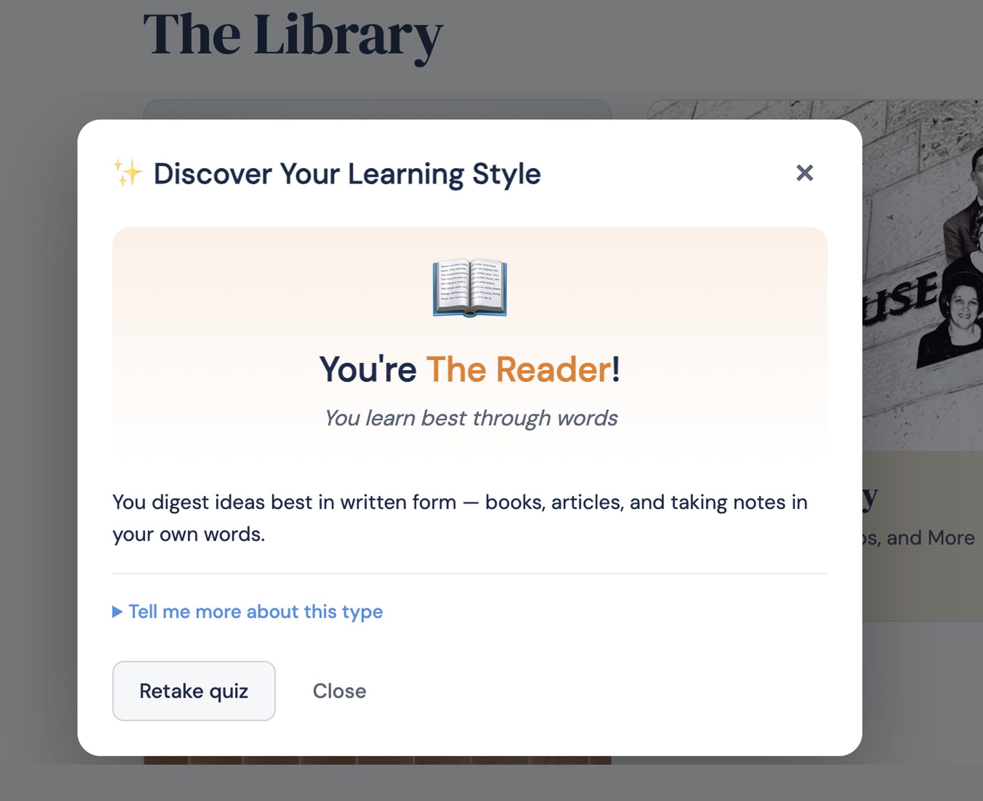 The Learning Style quiz